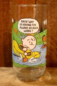 gt-250618-17 McDonald's / 1983 Camp Snoopy Collection Glass "Charlie Brown"