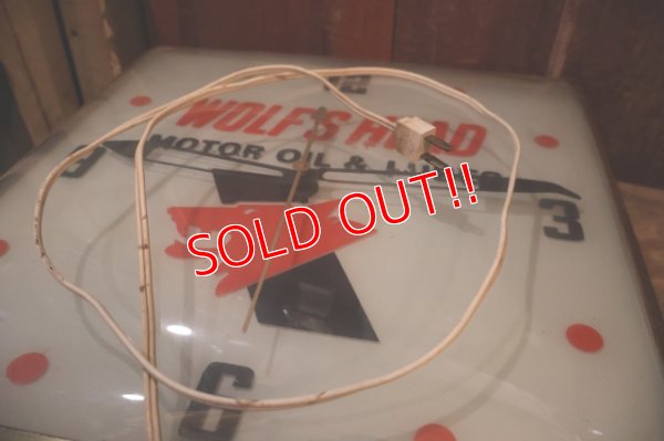 画像17: dp-250618-19 WOLF'S HEAD MOTOR OIL & LUBES 1960's PAM CLOCK