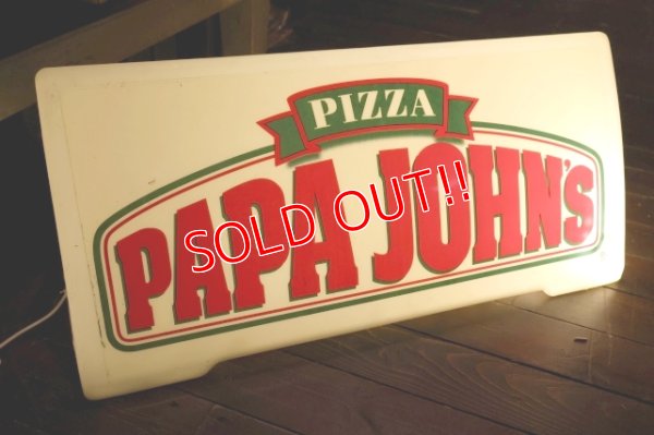 画像1: dp-250930-02 PAPA JOHN'S PIZZA / 1990's Delivery Car Sign