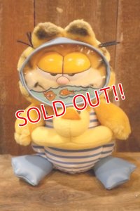 ct-250930-02 Garfield / DAKIN 1980's Plush Doll "Ducky Float Swimming"