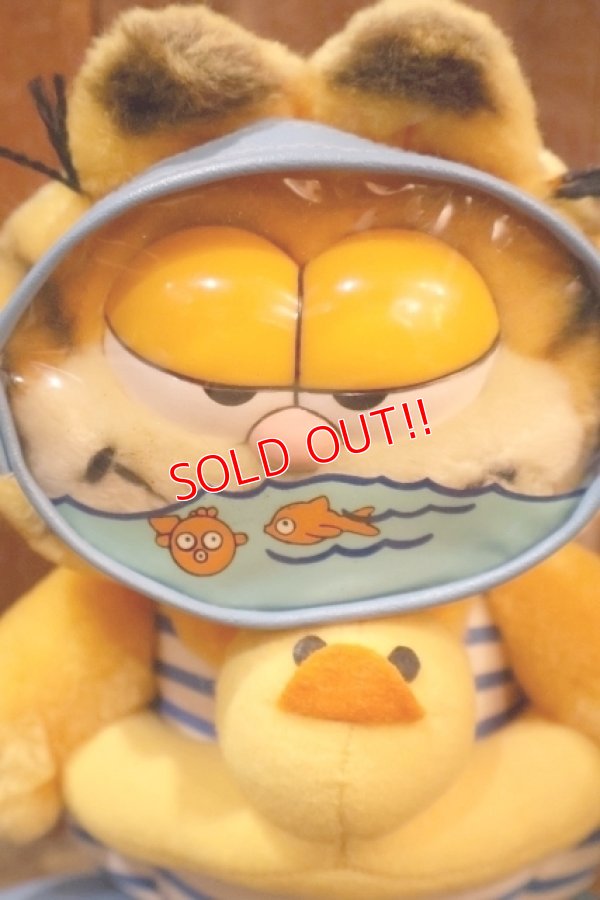 画像2: ct-250930-02 Garfield / DAKIN 1980's Plush Doll "Ducky Float Swimming"