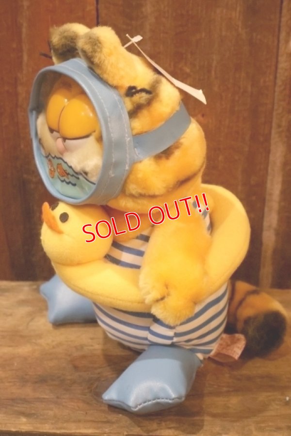画像3: ct-250930-02 Garfield / DAKIN 1980's Plush Doll "Ducky Float Swimming"
