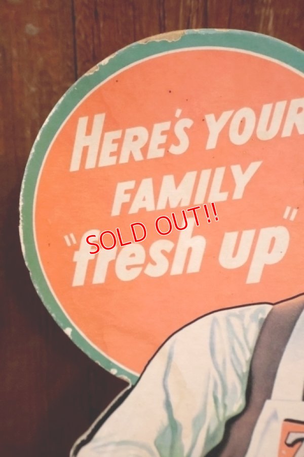 画像2: dp-250930-07 7 Up 1950's Cardboard Stand Sign