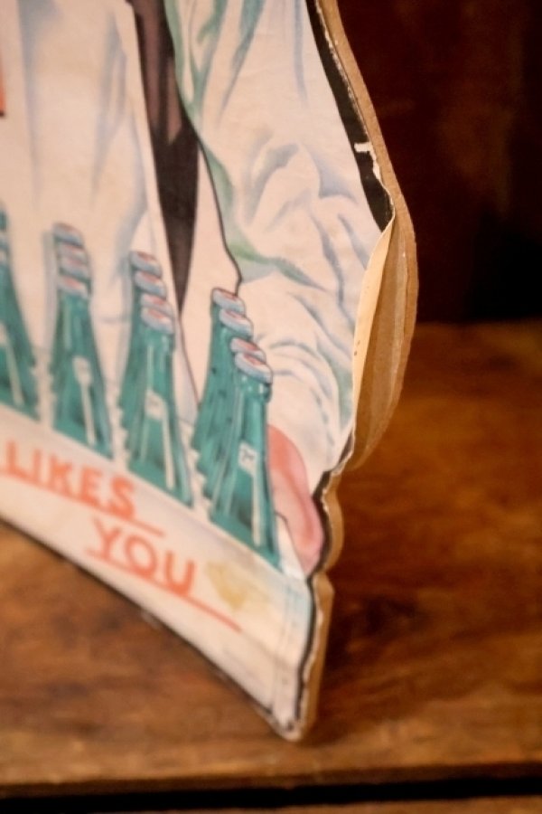 画像6: dp-250930-07 7 Up 1950's Cardboard Stand Sign