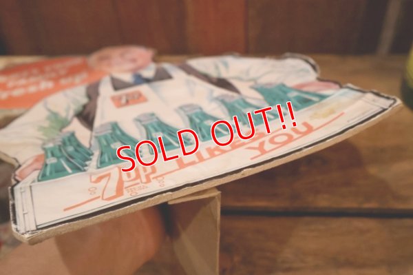画像9: dp-250930-07 7 Up 1950's Cardboard Stand Sign