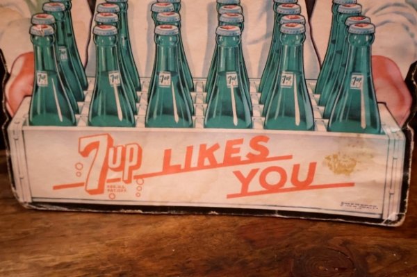 画像5: dp-250930-07 7 Up 1950's Cardboard Stand Sign