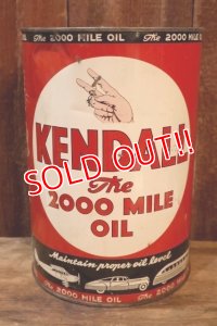 dp-251008-67 KENDALL 1940's-1950's The 2000 MILE OIL 5 U.S. QUARTS CAN