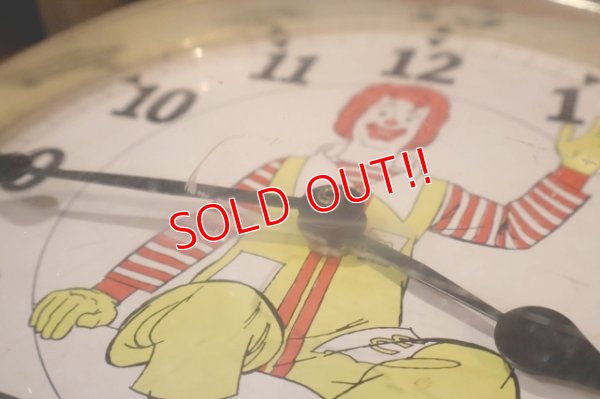 画像9: ct-251008-05 McDonald's / Ronald McDonald 1970's Wall Clock