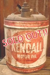 dp-251008-80 KENDALL 1950's  5 U.S. GALLONS MOTOR OIL CAN