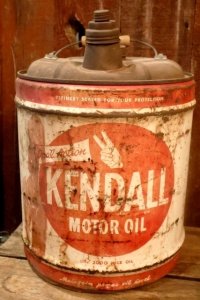 dp-251008-80 KENDALL 1950's  5 U.S. GALLONS MOTOR OIL CAN
