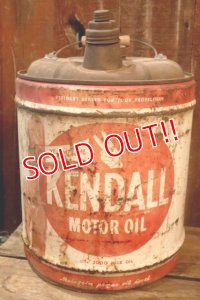 dp-251008-80 KENDALL 1950's  5 U.S. GALLONS MOTOR OIL CAN