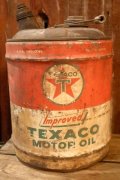 dp-251008-83 TEXACO 1950's  5 U.S. GALLONS MOTOR OIL CAN