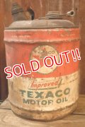 dp-251008-83 TEXACO 1950's  5 U.S. GALLONS MOTOR OIL CAN