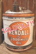 dp-251008-79 KENDALL 1950's  The 2000 MILE OIL 5 U.S. GALLONS MOTOR OIL CAN