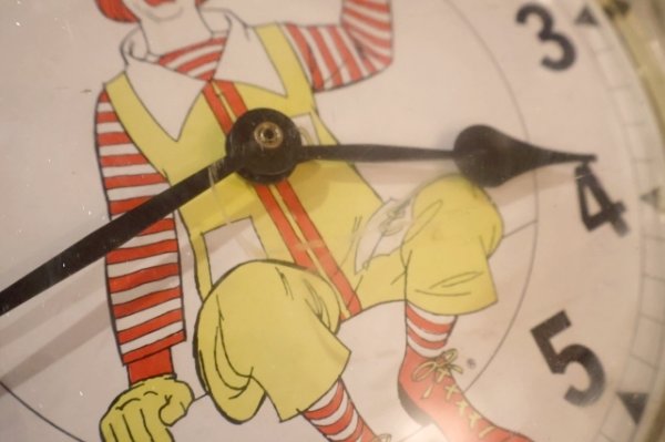 画像12: ct-251008-05 McDonald's / Ronald McDonald 1970's Wall Clock