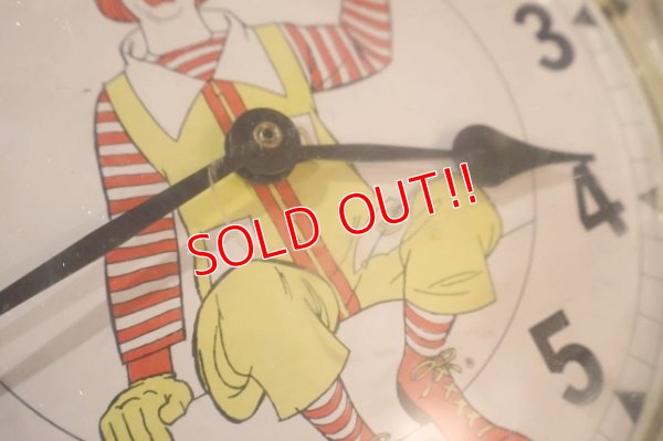 画像12: ct-251008-05 McDonald's / Ronald McDonald 1970's Wall Clock