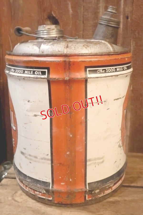 画像6: dp-251008-79 KENDALL 1950's  The 2000 MILE OIL 5 U.S. GALLONS MOTOR OIL CAN