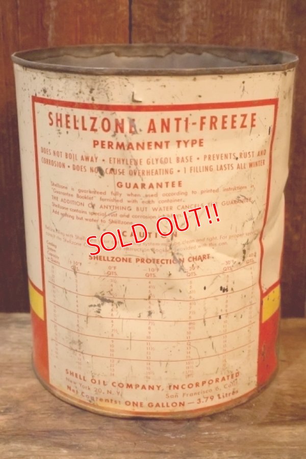 画像3: dp-251008-87 SHELL1950's SHELLZONE ANTI-FREEZE 1 U.S. GALLON CAN