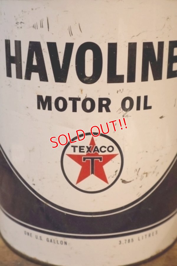 画像2: dp-251008-87 TEXACO1960's HAVOLINE MOTOR OIL 1 U.S. GALLON CAN