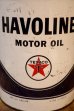 画像2: dp-251008-87 TEXACO1960's HAVOLINE MOTOR OIL 1 U.S. GALLON CAN (2)