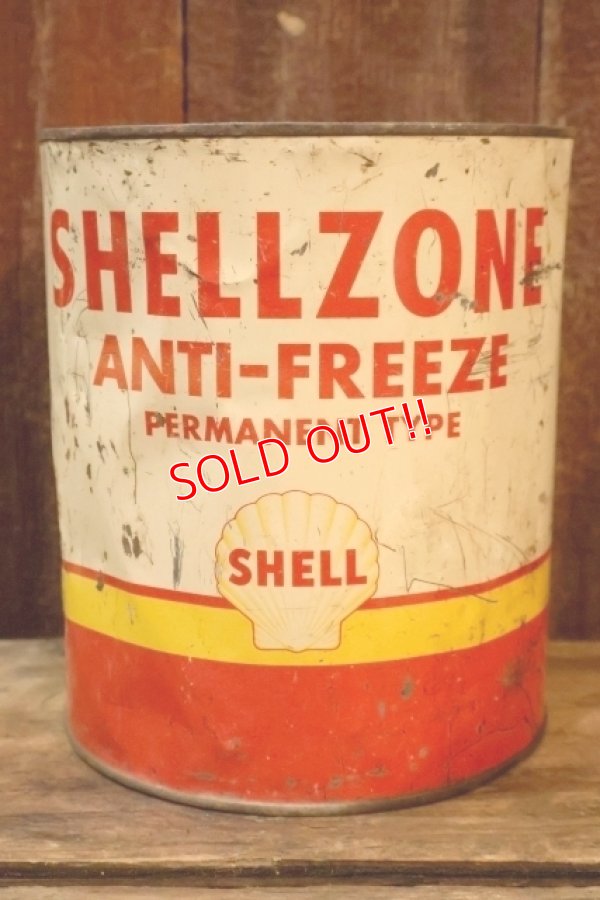 画像1: dp-251008-87 SHELL1950's SHELLZONE ANTI-FREEZE 1 U.S. GALLON CAN
