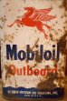 画像2: dp-251008-87 Mobiloil 1940's-1950's Outboard 1 U.S. Quart Oil Can (2)