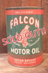 dp-251008-62 FALCON MOTOR OIL 1940's-1950's 1 U.S. Quart Can