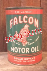 dp-251008-62 FALCON MOTOR OIL 1940's-1950's 1 U.S. Quart Can
