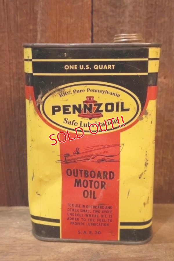 画像1: dp-251008-87 PENNZOIL Outboard Motor Oil 1 U.S. Quart Can