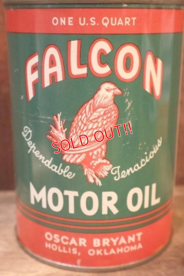 画像3: dp-251008-62 FALCON MOTOR OIL 1940's-1950's 1 U.S. Quart Can