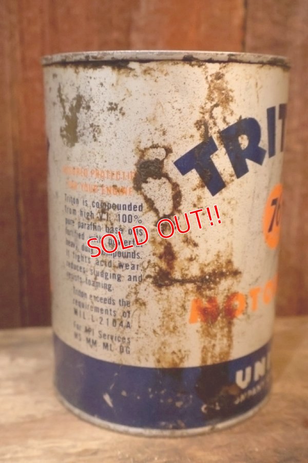 画像3: dp-251008-79 UNION 76 TRITON 1950's 1 U.S. Quart Motor Oil Can