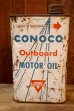 画像1: dp-251008-87 CONOCO 1950's Outboard Motor Oil 1 U.S. Quart Can (1)