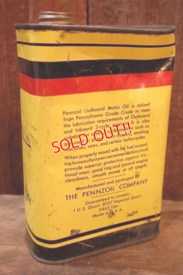 画像3: dp-251008-87 PENNZOIL Outboard Motor Oil 1 U.S. Quart Can