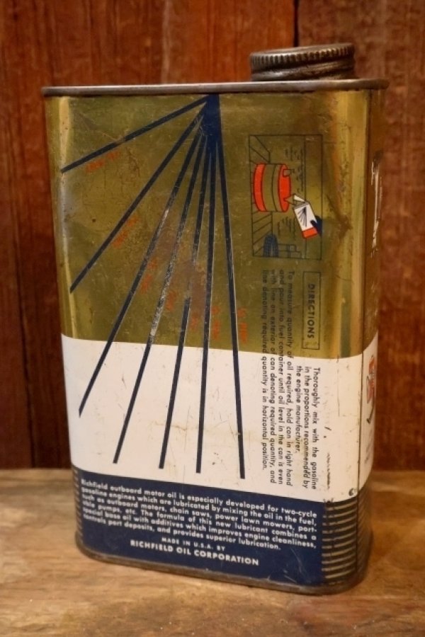 画像3: dp-251008-87 RICHFIELD Outboard Motor Oil 1 U.S. Quart Can