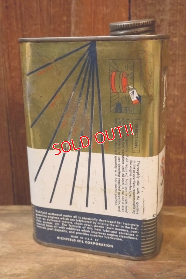 画像3: dp-251008-87 RICHFIELD Outboard Motor Oil 1 U.S. Quart Can