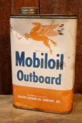 dp-251008-59 Mobiloil 1940's-1950's Outboard 1 U.S. Quart Oil Can
