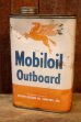 画像1: dp-251008-59 Mobiloil 1940's-1950's Outboard 1 U.S. Quart Oil Can (1)