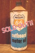 dp-251008-87 PHILLIPS 66 1960's〜 Outboard Motor Oil 1 U.S. Quart Can