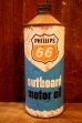 画像1: dp-251008-87 PHILLIPS 66 1960's〜 Outboard Motor Oil 1 U.S. Quart Can (1)