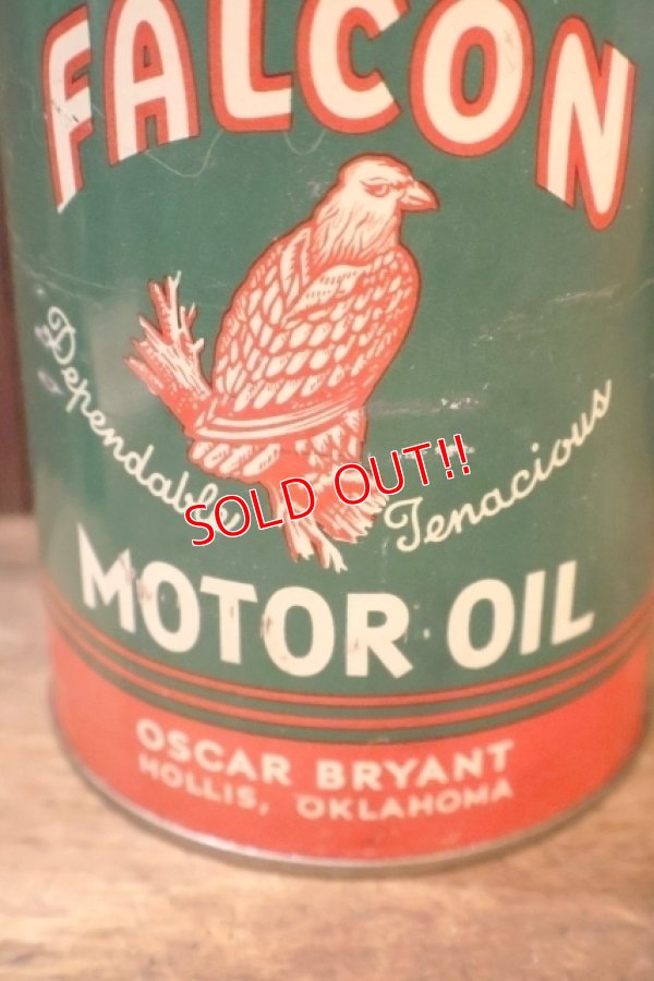 画像2: dp-251008-62 FALCON MOTOR OIL 1940's-1950's 1 U.S. Quart Can