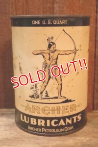 dp-251008-65 ARCHER LUBRICANTS 1940's-1950's 1 U.S. Quart Can