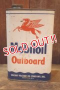 dp-251008-87 Mobiloil 1940's-1950's Outboard 1 U.S. Quart Oil Can