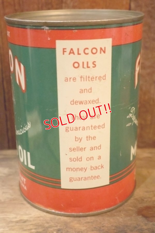 画像4: dp-251008-62 FALCON MOTOR OIL 1940's-1950's 1 U.S. Quart Can