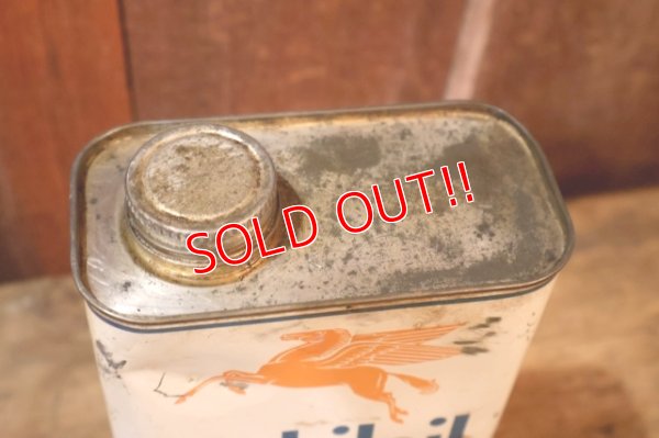 画像7: dp-251008-59 Mobiloil 1940's-1950's Outboard 1 U.S. Quart Oil Can