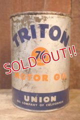 dp-251008-79 UNION 76 TRITON 1950's 1 U.S. Quart Motor Oil Can