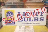 dp-251008-42 GENERAL ELECTRIC 1960's-1970's LIGHT BULBS W-sided Metal Sign
