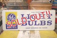 dp-251008-42 GENERAL ELECTRIC 1960's-1970's LIGHT BULBS W-sided Metal Sign