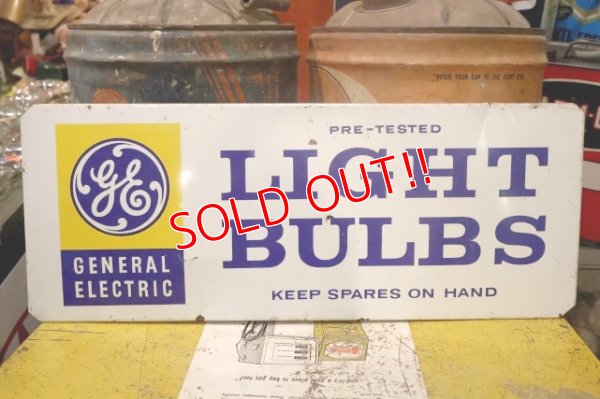 画像1: dp-251008-42 GENERAL ELECTRIC 1960's-1970's LIGHT BULBS W-sided Metal Sign