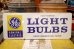 画像1: dp-251008-42 GENERAL ELECTRIC 1960's-1970's LIGHT BULBS W-sided Metal Sign (1)