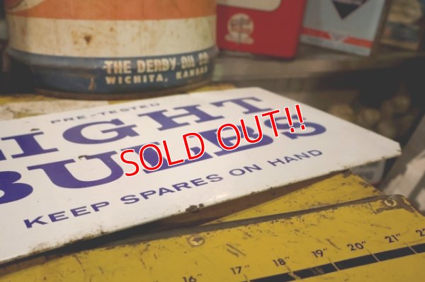 画像12: dp-251008-42 GENERAL ELECTRIC 1960's-1970's LIGHT BULBS W-sided Metal Sign